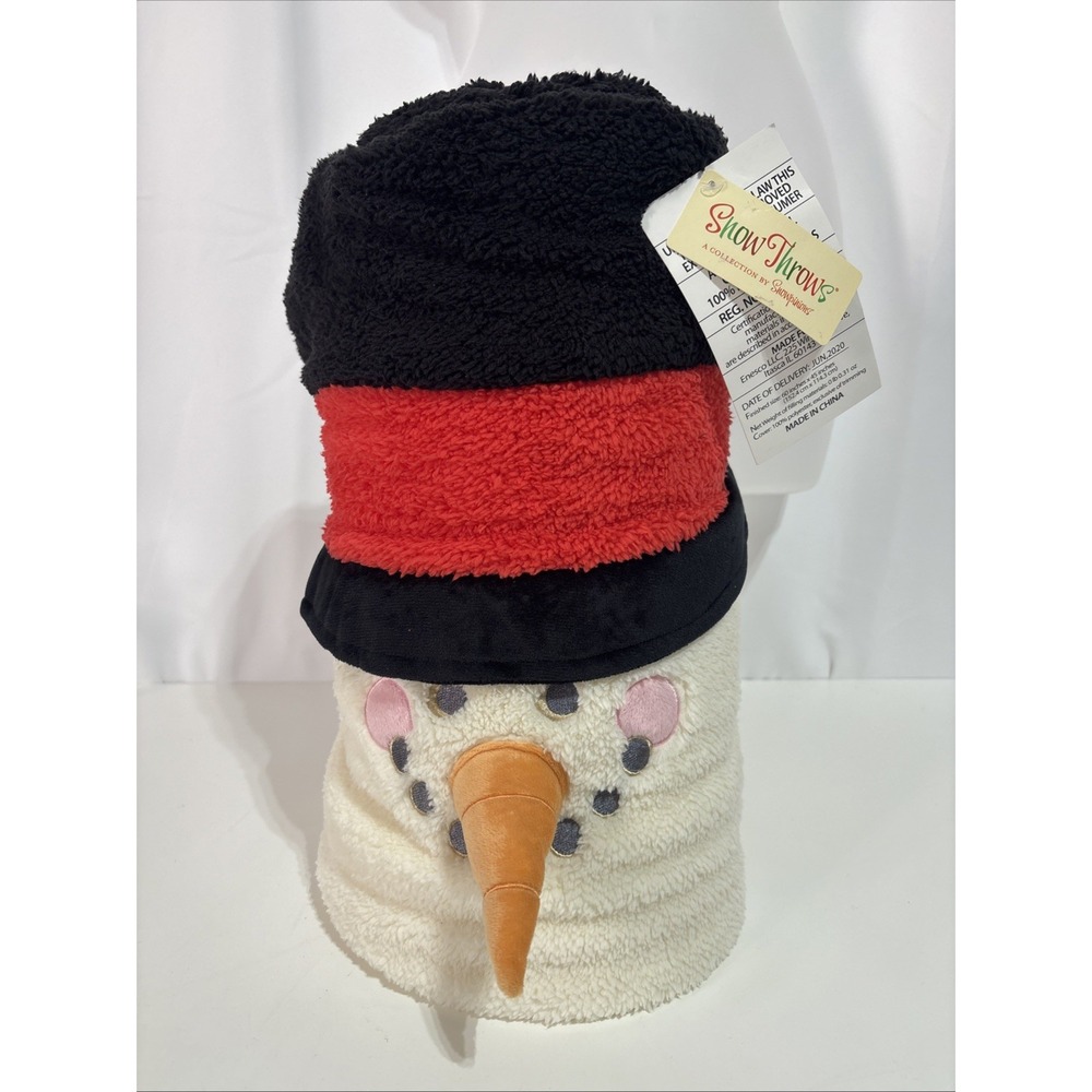 DEPT 56 Snowpinions Snowman Snow Throw Christmas Blanket Fleece Read Description